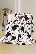 Cozy Cow Print Plush Blanket