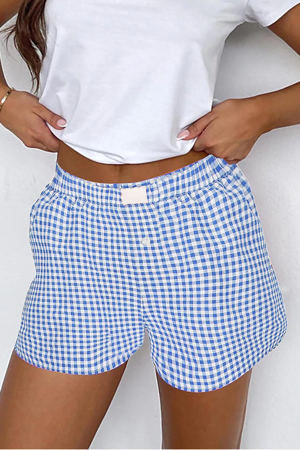 Gingham High Waist Boxer Short