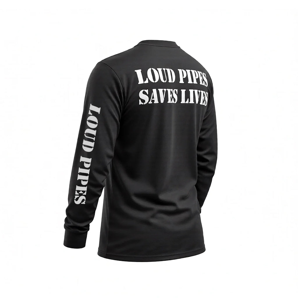 Loud Pipes Save Lives - Men's Long Sleeve Biker Tee