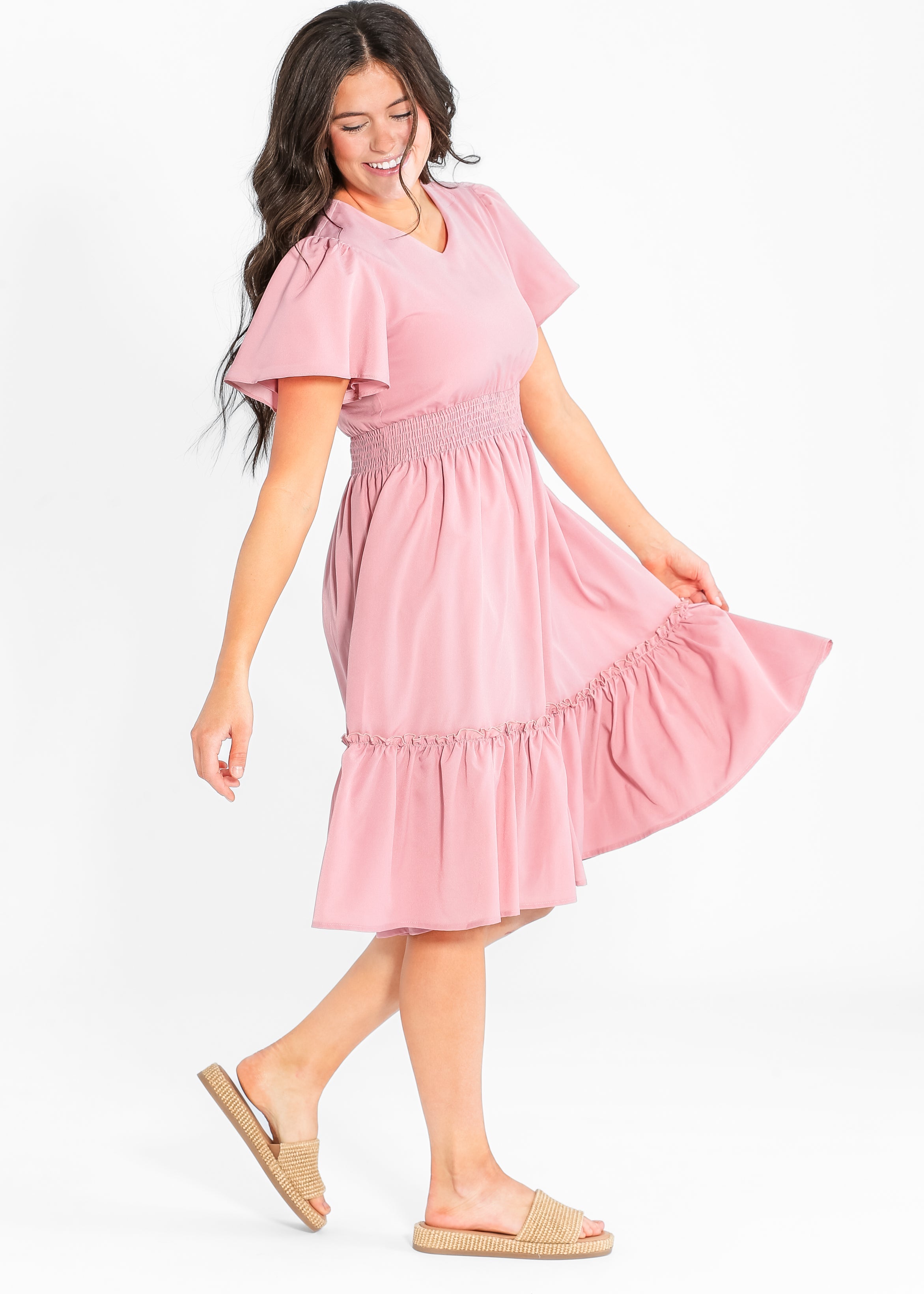 Sophie V-Neck Midi Dress